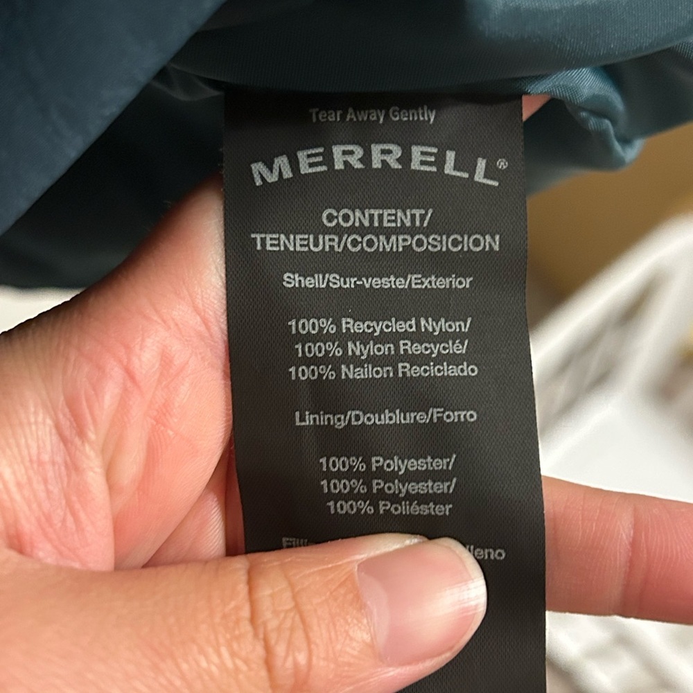 NWT Men’s Merrell Terrain Insulated Puffer Vest in Sea Moss - XL - Picture 8 of 8